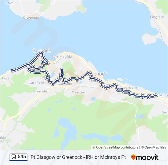 545 bus Line Map