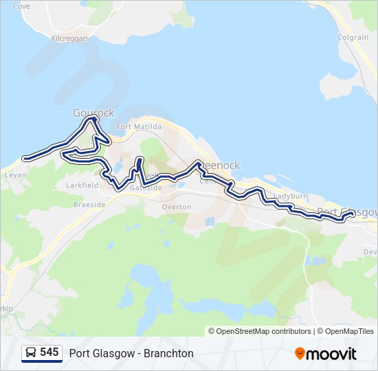545 Bus Line Map