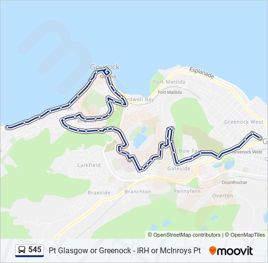 545 bus Line Map