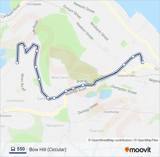 550 Bus Line Map