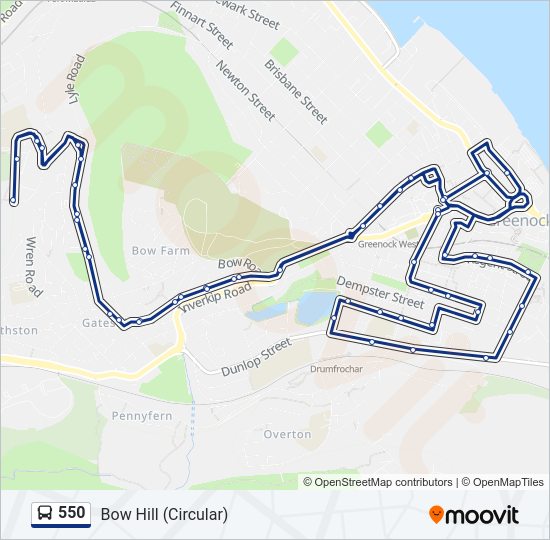 550 Bus Line Map