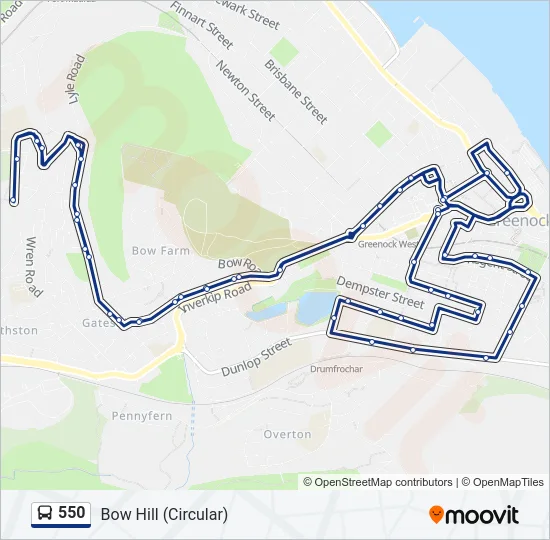 550 Bus Line Map