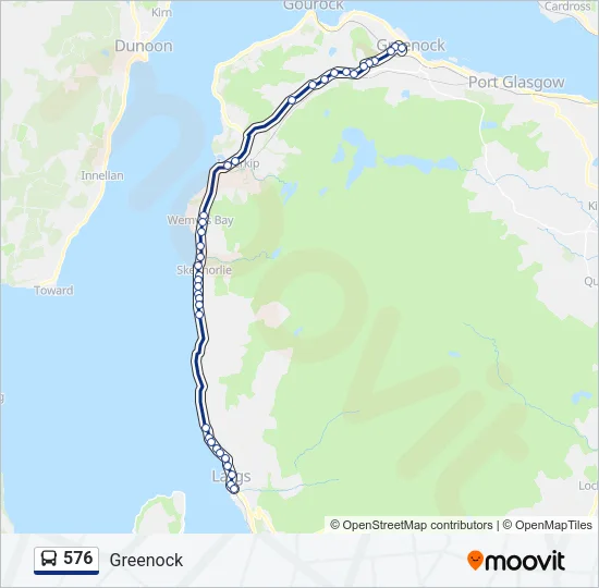 576 Bus Line Map
