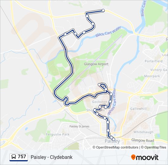 757 Bus Line Map