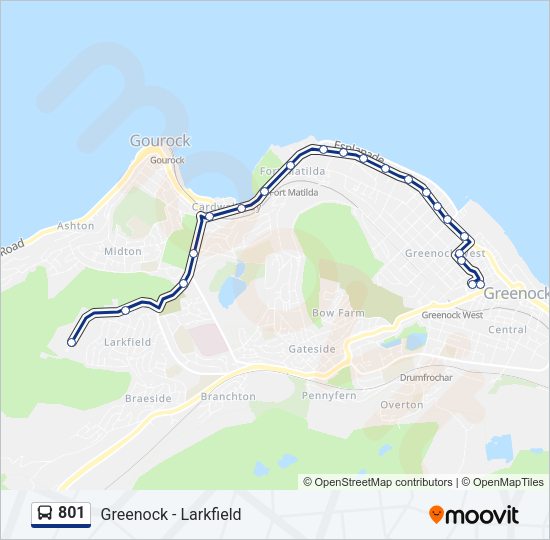 801 Bus Line Map