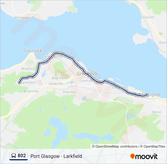 802 Bus Line Map