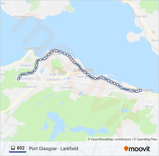 802 Bus Line Map