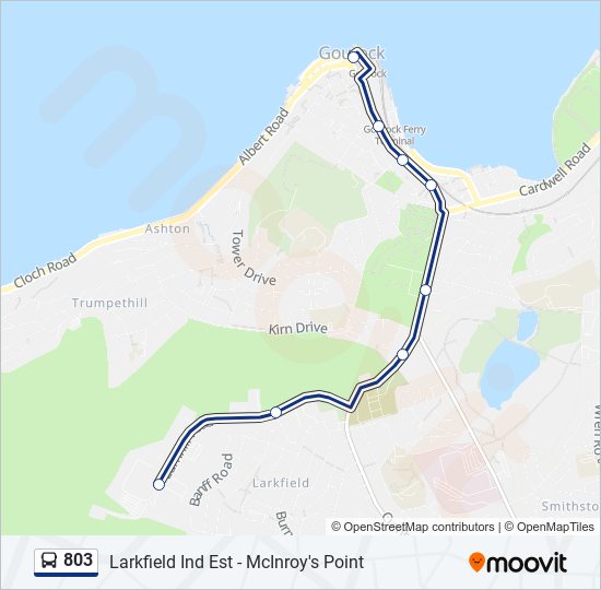 803 bus Line Map