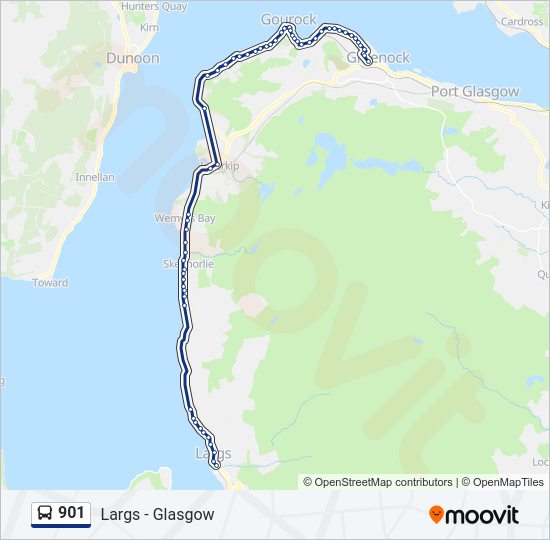 901 bus Line Map