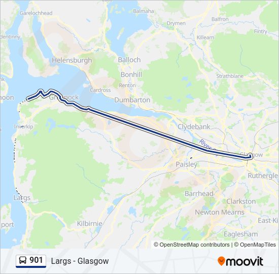 901 Bus Line Map