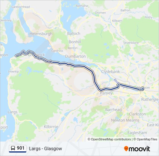 901 Bus Line Map