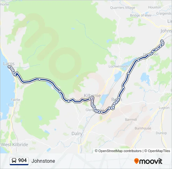 904 Bus Line Map