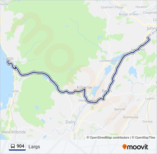 Bus 904 Route Map 904 Route: Schedules, Stops & Maps - Largs (Updated)