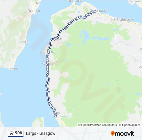 906 Bus Line Map