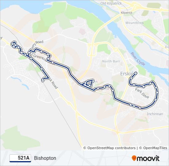 521A bus Line Map