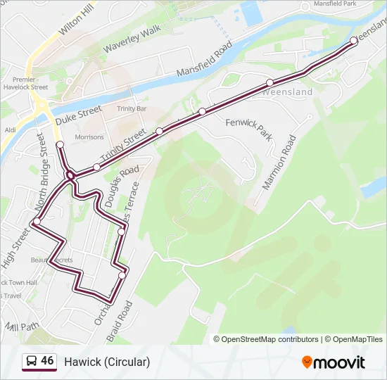 46 Bus Line Map