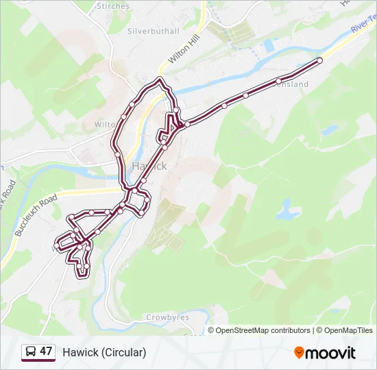 47 Bus Line Map