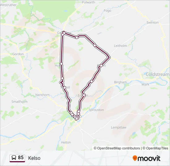 85 Bus Line Map