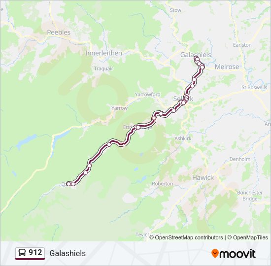 912 Bus Line Map