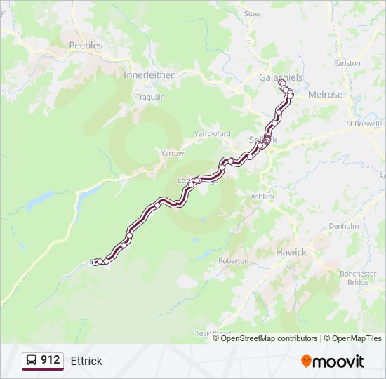 912 Bus Line Map