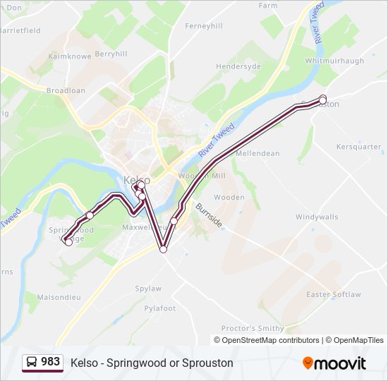 Bus 983 Route Map 983 Route: Schedules, Stops & Maps - Sprouston (Updated)