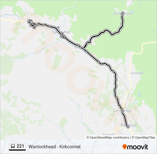 221 Bus Line Map