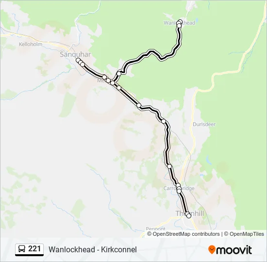 221 Bus Line Map