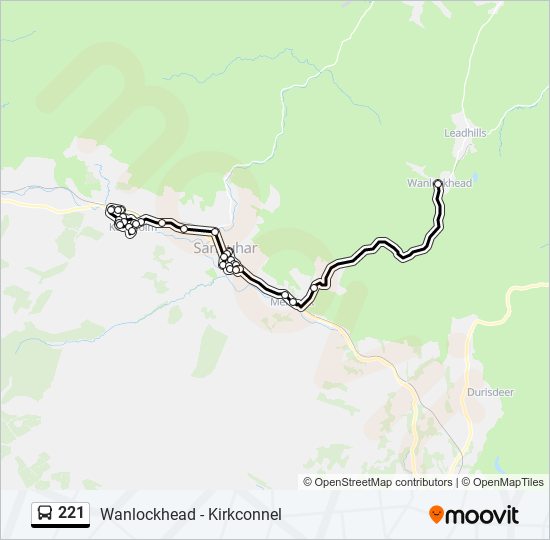 221 Bus Line Map