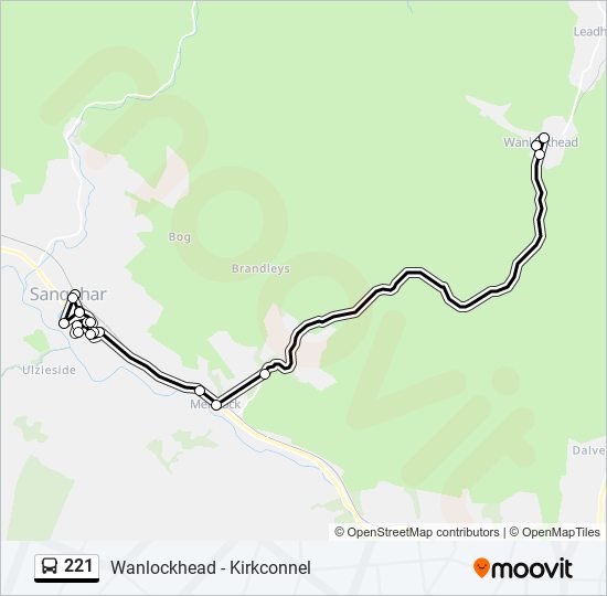 221 Bus Line Map