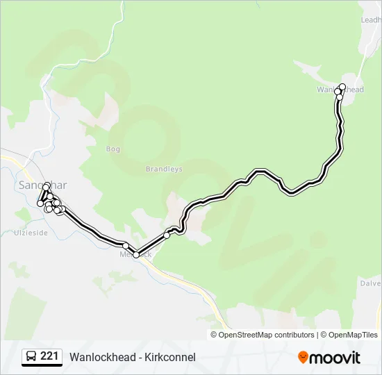 221 Bus Line Map