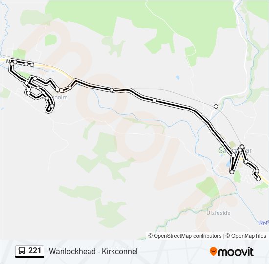 221 bus Line Map