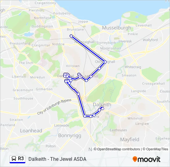R3 Bus Line Map