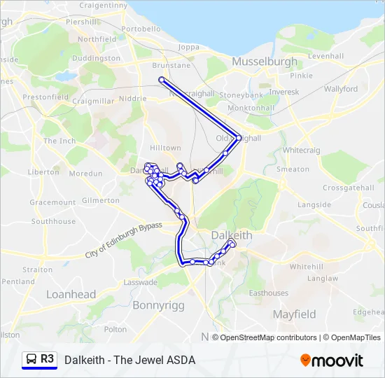 R3 Bus Line Map