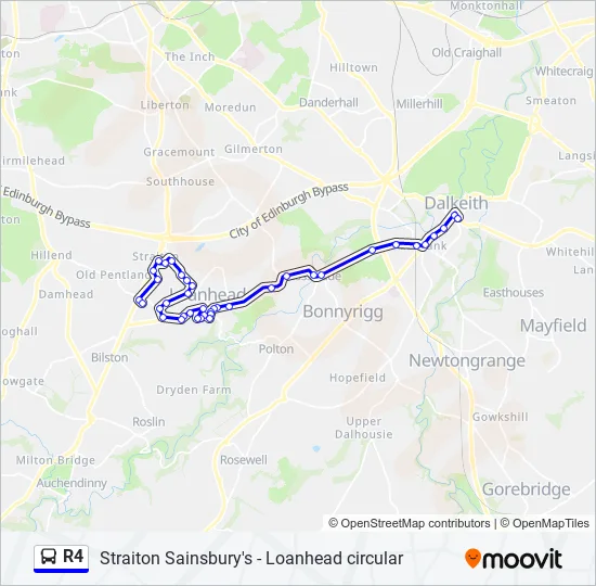 R4 Bus Line Map