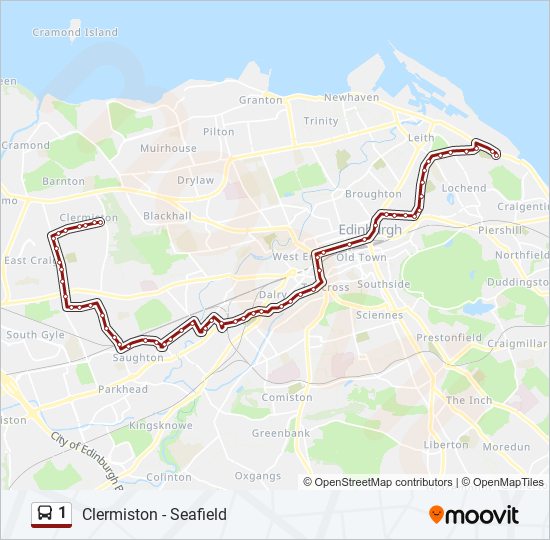 1 bus Line Map