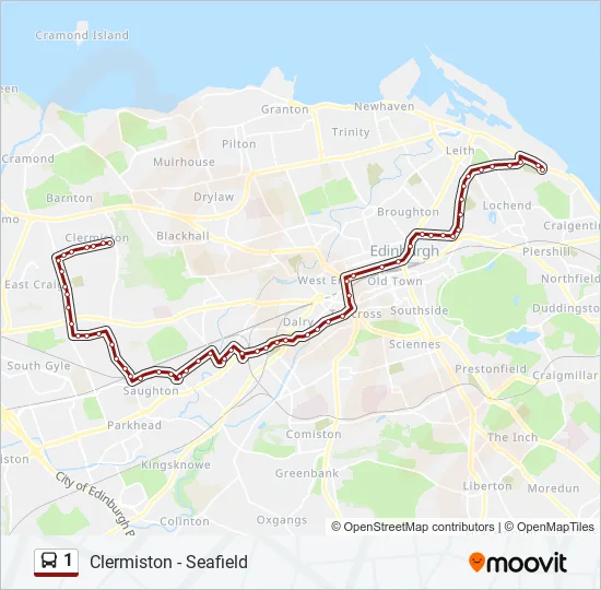 1 Bus Line Map