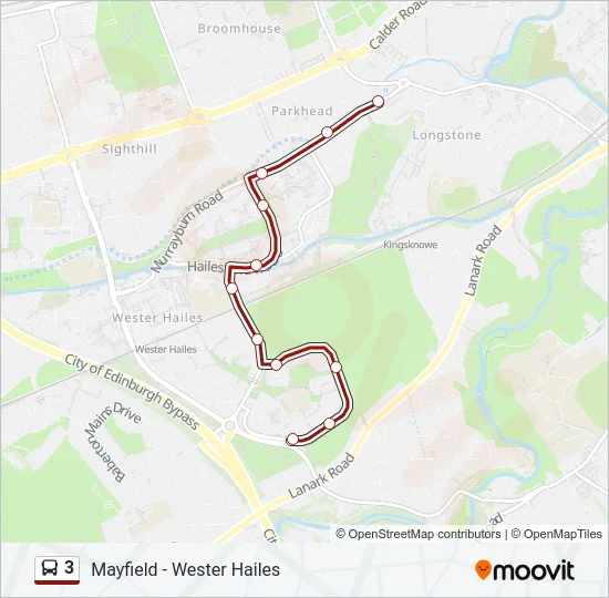 3 Bus Line Map