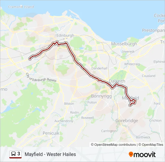 3 Bus Line Map