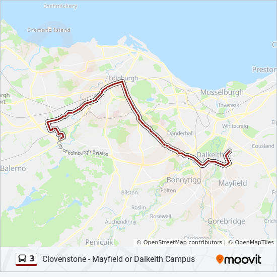 Bus 3 Route Map 3 Route: Schedules, Stops & Maps - Dalkeith (Updated)