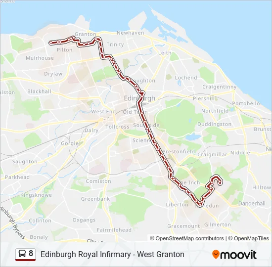 8 Bus Line Map