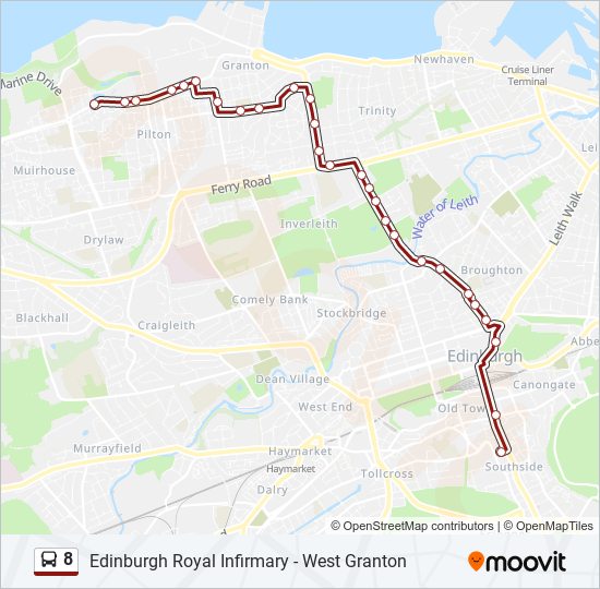 8 Bus Line Map