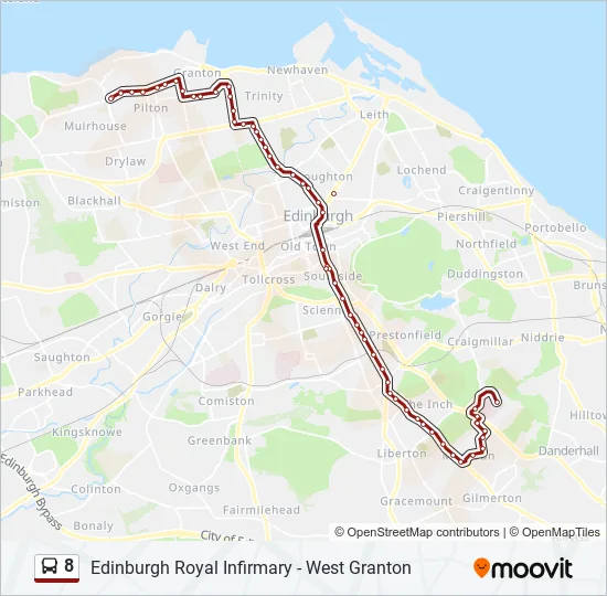 8 Bus Line Map