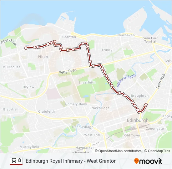 8 Bus Line Map