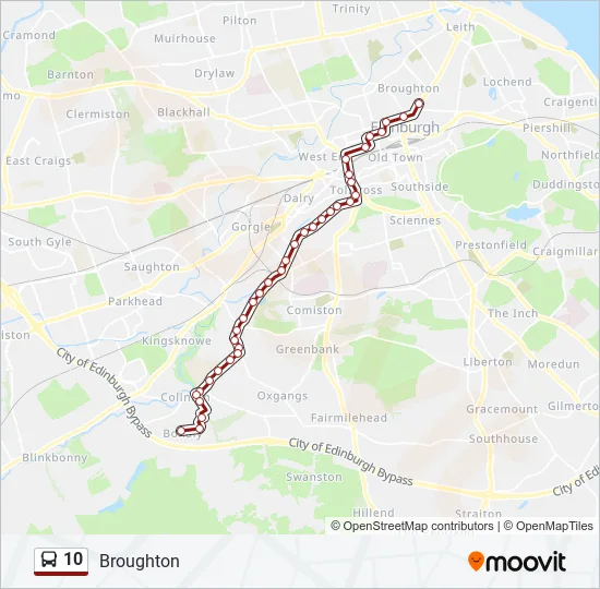 10 Bus Line Map