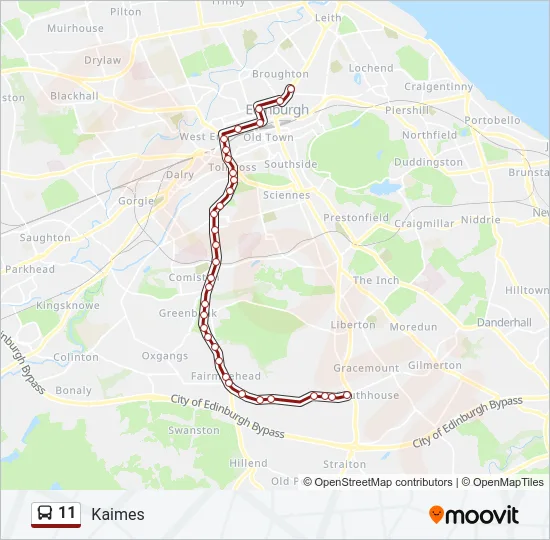 11 Bus Line Map