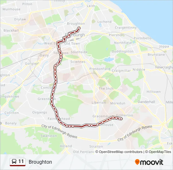 11 Bus Line Map