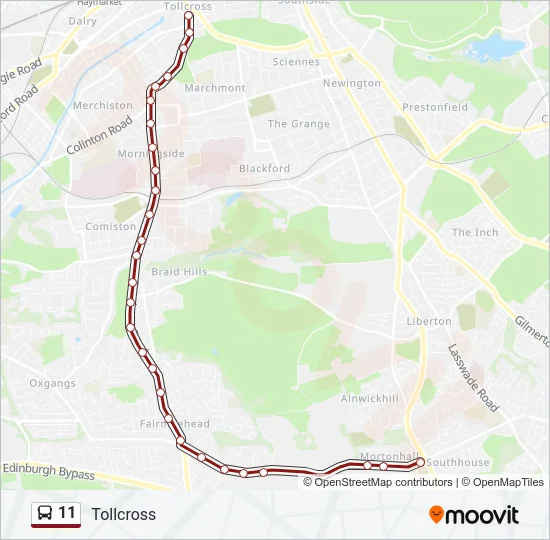 11 Bus Line Map