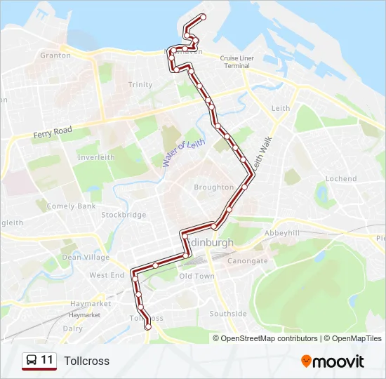 11 Bus Line Map
