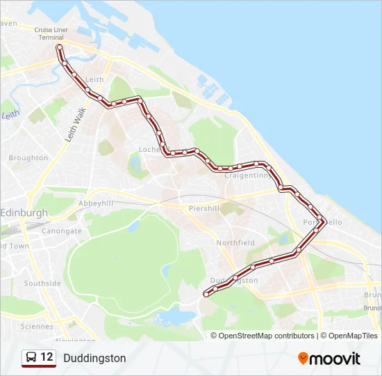 12 Bus Line Map