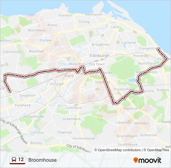 12 Bus Line Map
